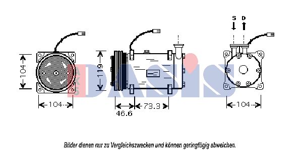 AKS DASIS Kompresors, Gaisa kond. sistēma 850688N